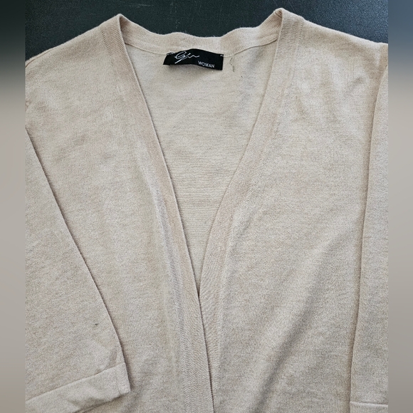 Cyr Tan Wrap No Button Cardigan - Size 2X - EUC - Picture 7 of 8